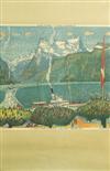 ALOIS CARIGIET (1902-1985). LA SUISSE TERRE DE BEAUTE. Group of 6 posters. Circa 1944. Each approximately 40x25 inches, 101x63 cm. Wolf